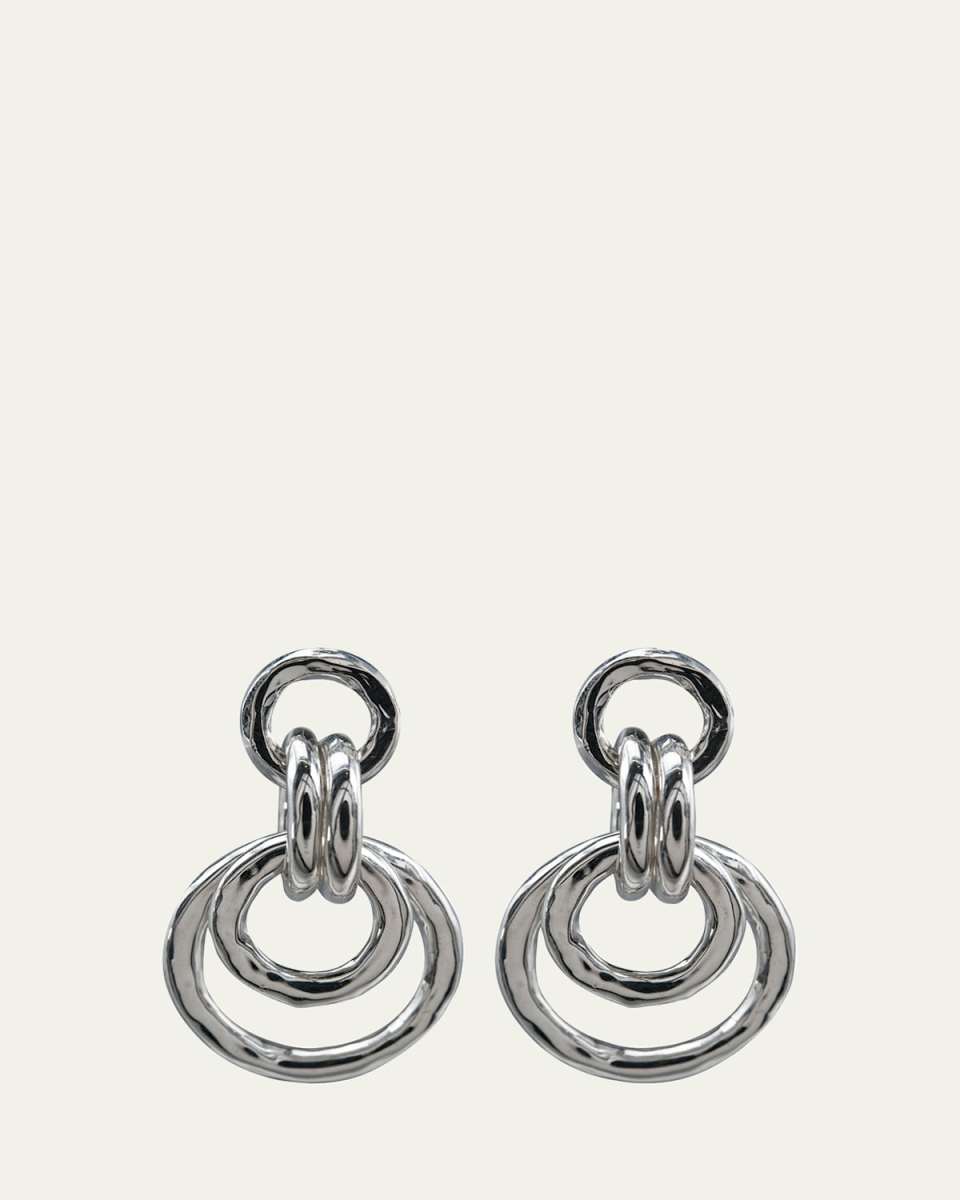 Medium Jet Set Earrings in Sterling Silver